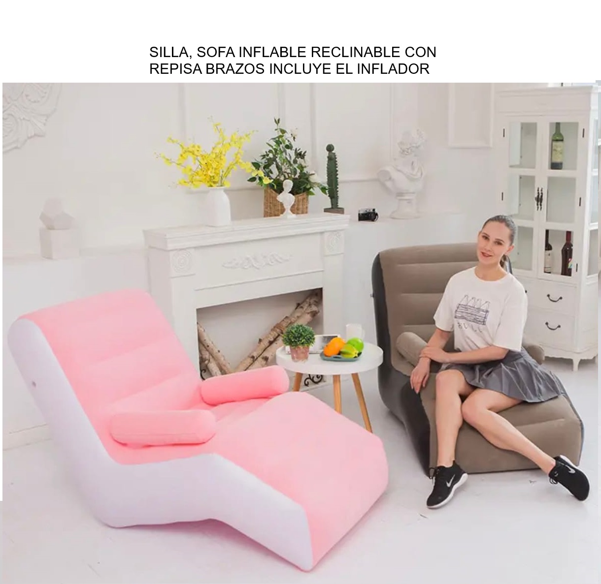 Miniatura 2 de Silla Sofa Inflable Mas Inflador Manual